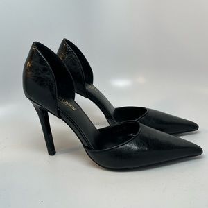 Lenwood London Black Karma Pumps Handmade Italian Leather NICE! Sz 38 (6.5 US)